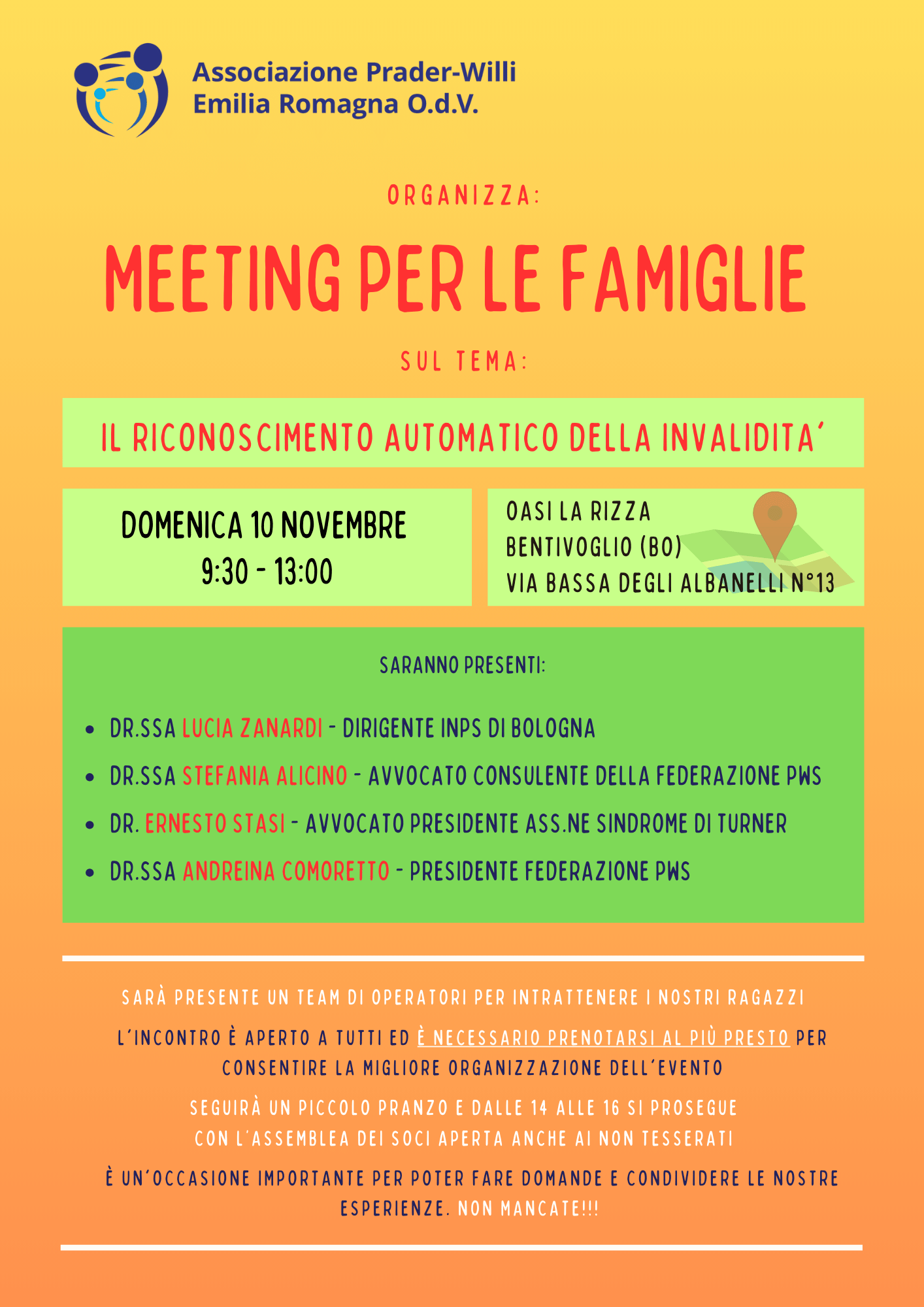 Meeting delle famiglie 10 nov 2024